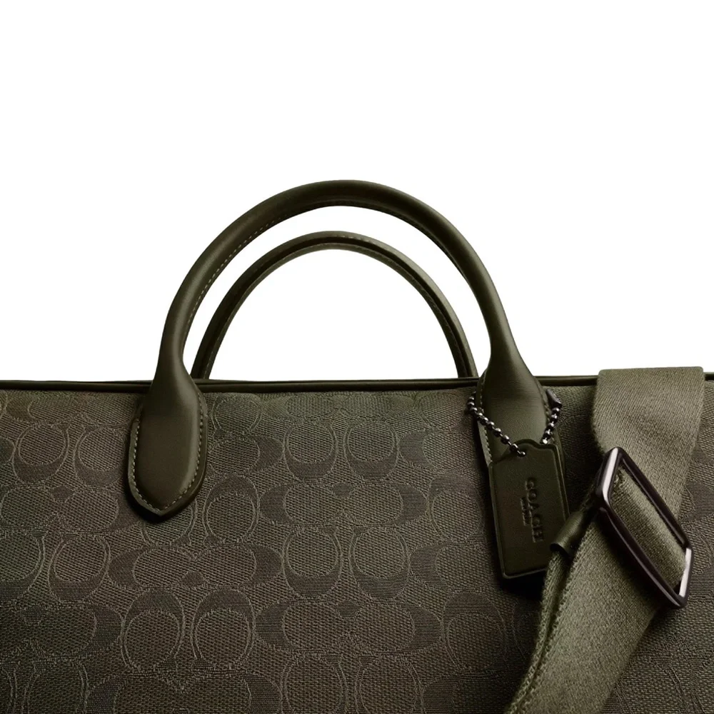 Coach 🆕 Olive Signature Laptop Brief case messenger commuter bag